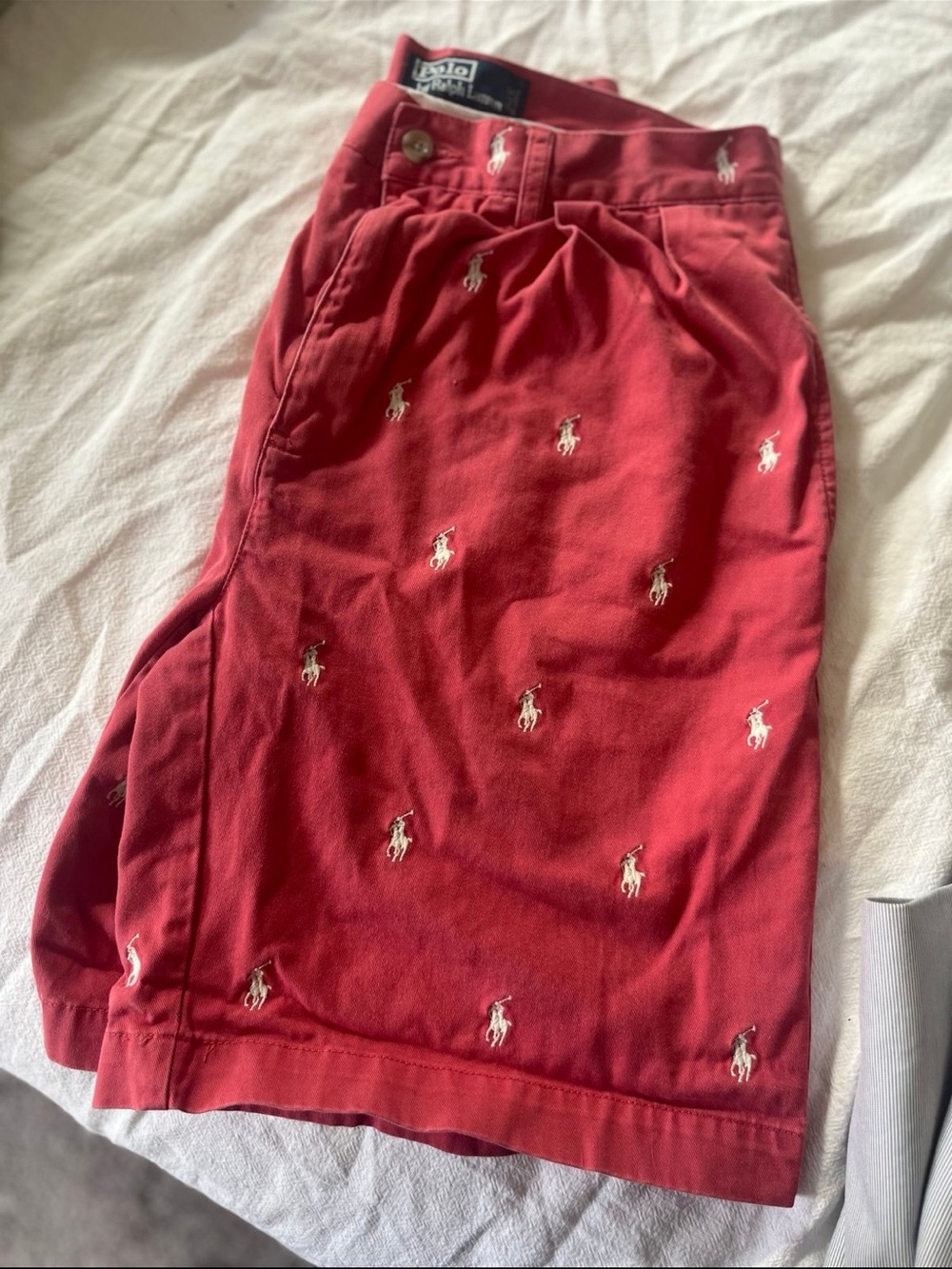 Polo by Ralph Lauren Red Embroidered Logo Men's Shorts